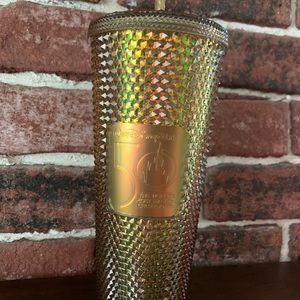 DisneyWorld 50th anniversary Gold Studded Starbucks logo
